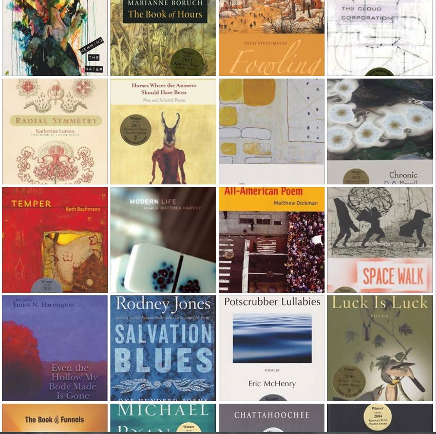 Covers of Kingsley & Kate Tufts Poetry Award-winning books